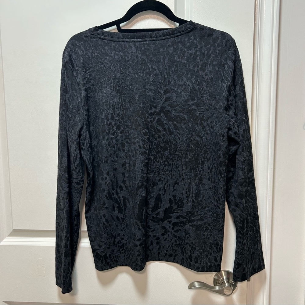 Simply Vera Vera Wang Womens Top Gray Long Sleeve Knit Size Large - Picture 14 of 16